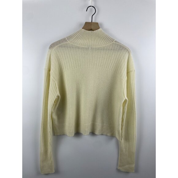 Free People Women's Medium Aubrey 100% Cashmere Boxy Ribbed Turtleneck Sweater - Picture 5 of 10
